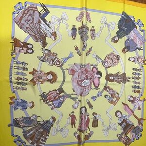 Hermes hello dolly silk 36” square scarf